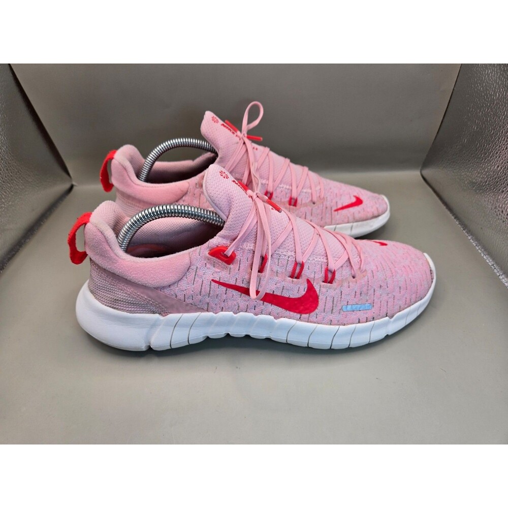 Nike Free Run 5.0 Shoes Women's 11 Soft Pink Crimson Running Athletic Sneakers